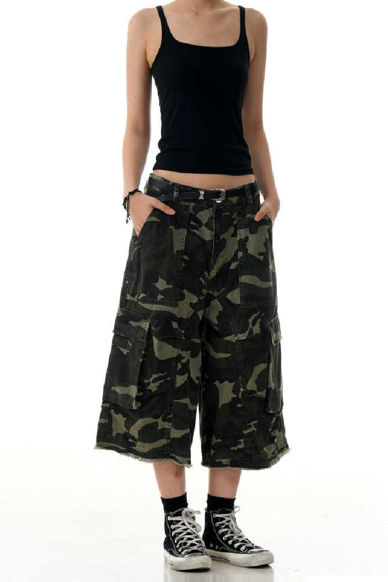 Camo Deconstructed Cargo Jorts