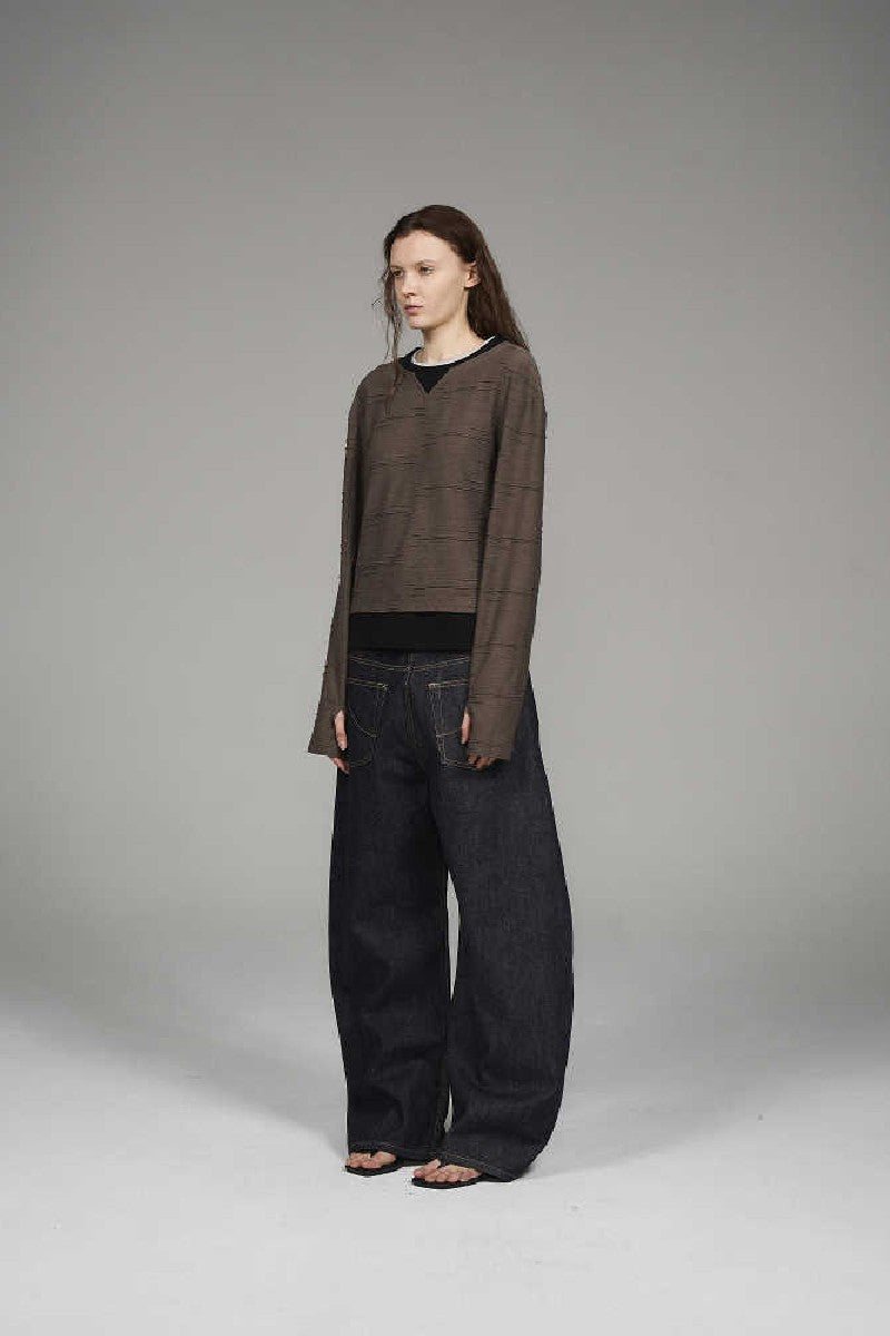Layered Texture Long Sleeve Tee