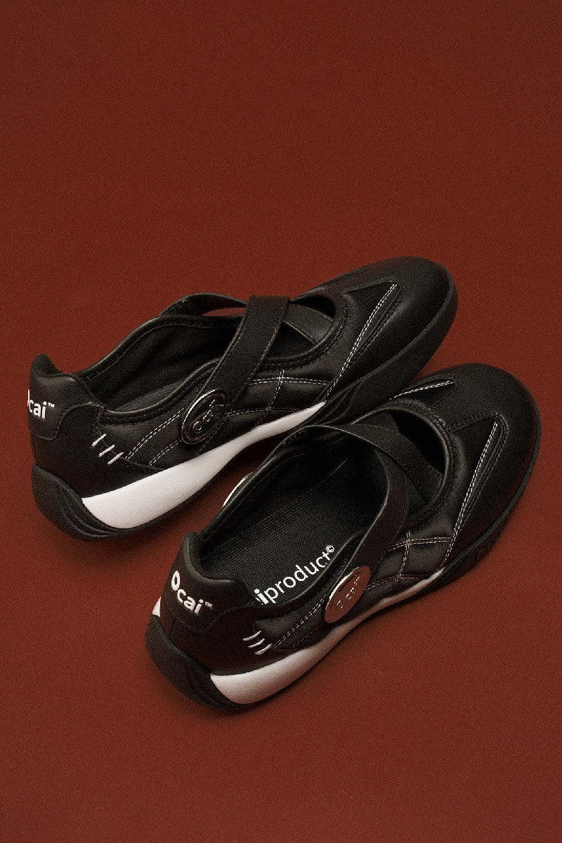 Silk Black Ballet Trainers