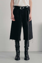 Mud Dyed Cropped Jeans