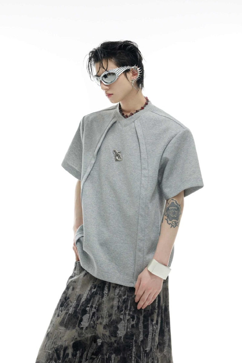 Deconstructed Logo Boxy Tee