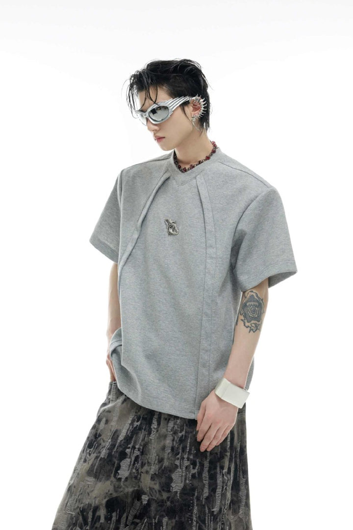 Deconstructed Logo Boxy Tee