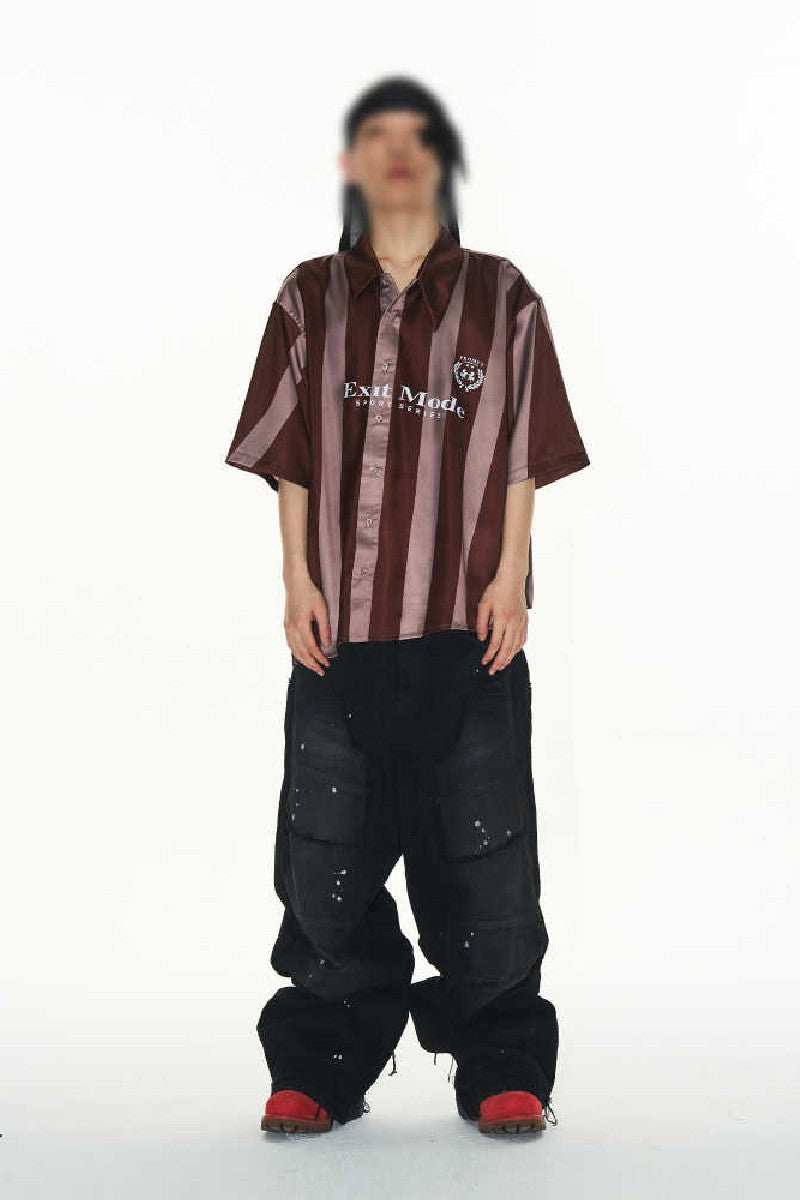 Burgundy Striped Shirt