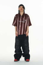 Burgundy Striped Shirt