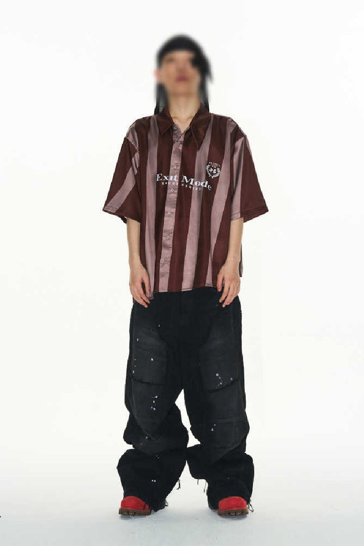 Burgundy Striped Shirt