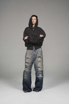 Double Layer Distressed Jeans