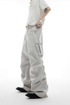 Wrinkled Pocket Cargo Pants