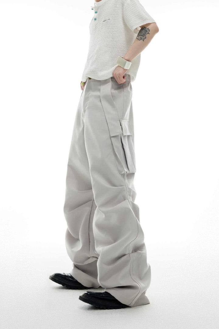 Wrinkled Pocket Cargo Pants