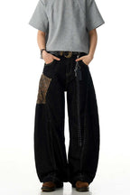 Black Blade Snake Pocket Jeans