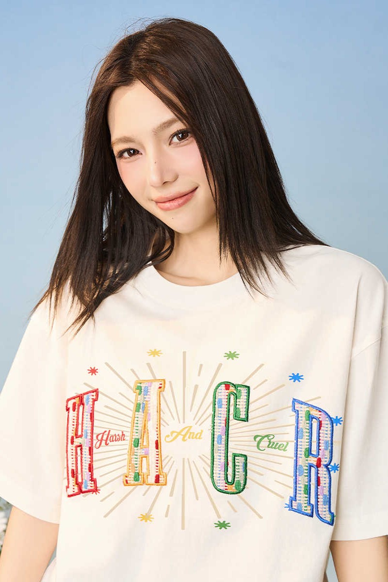 Rainbow Star Embroidered Tee