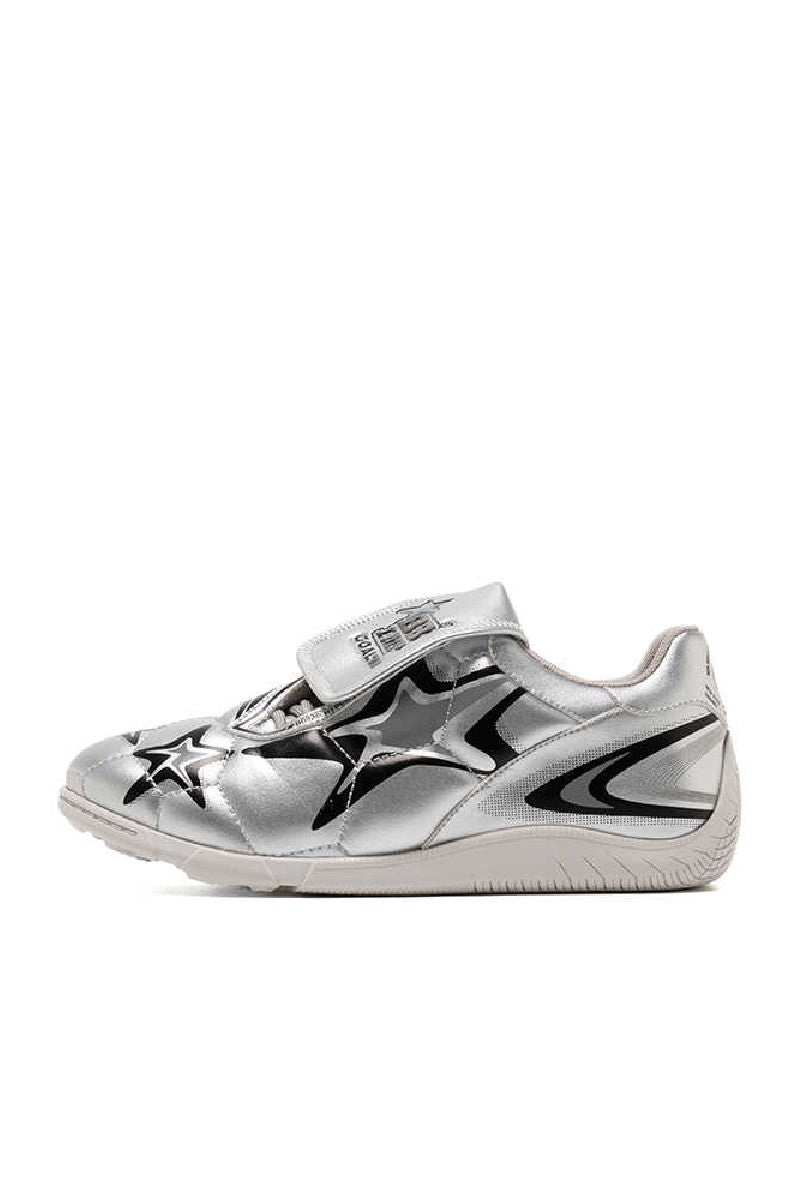 Silver Y2K Trainer Sneakers