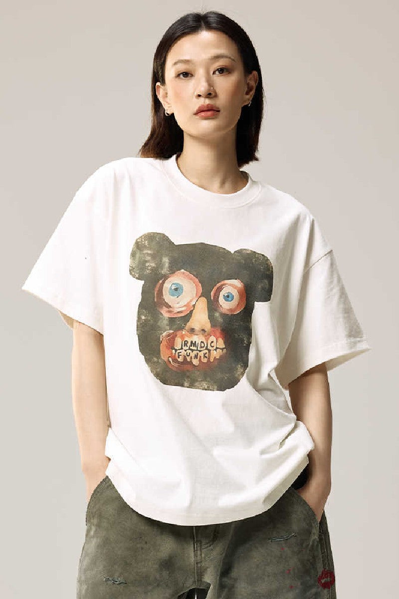 Bear Face Graphic T-Shirt