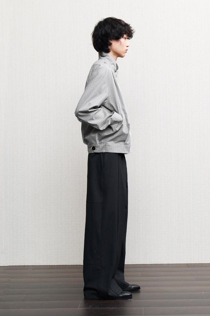 Pleated Wrap Collar Jacket