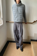 Double Pleated Plaid Trousers