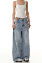 Distressed Blade Banana Jeans
