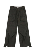 Washed Structured Cargo Pants