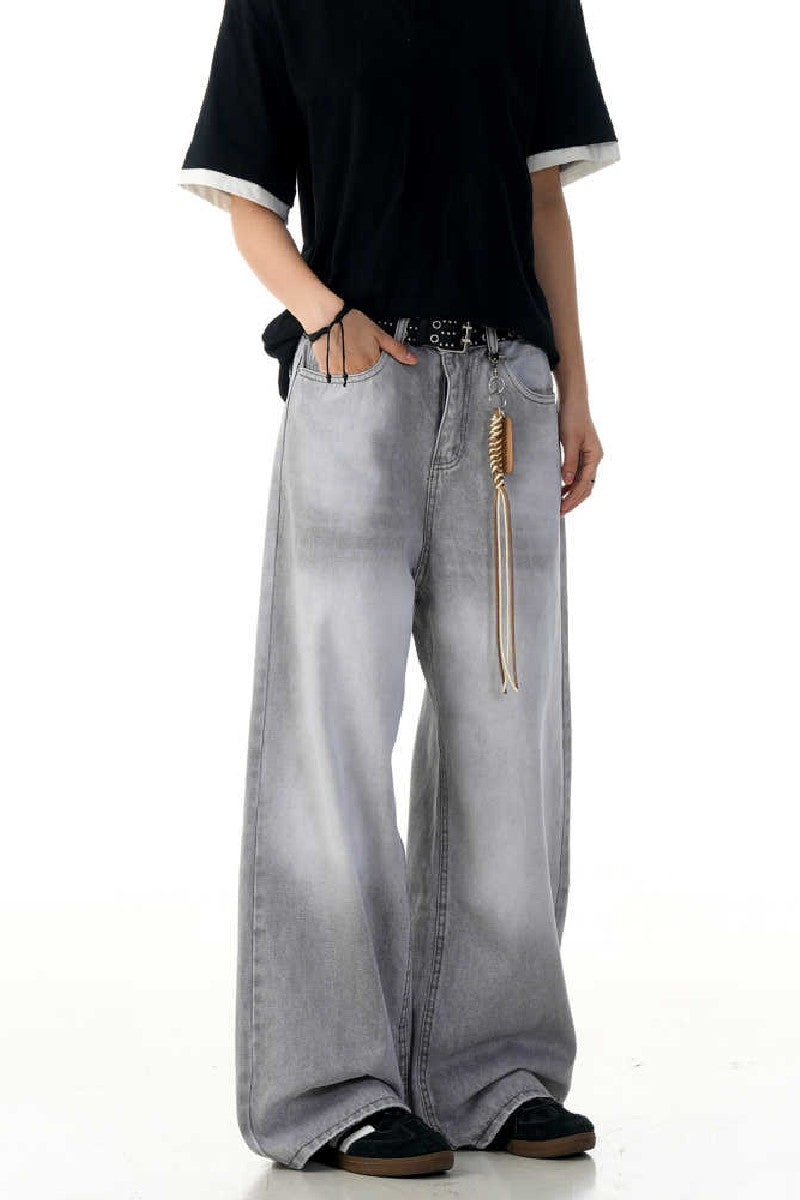 Grey Straight Fit Jeans
