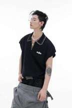 Vintage Knit Collared Vest