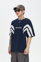 Color Block Cotton Vintage Tee