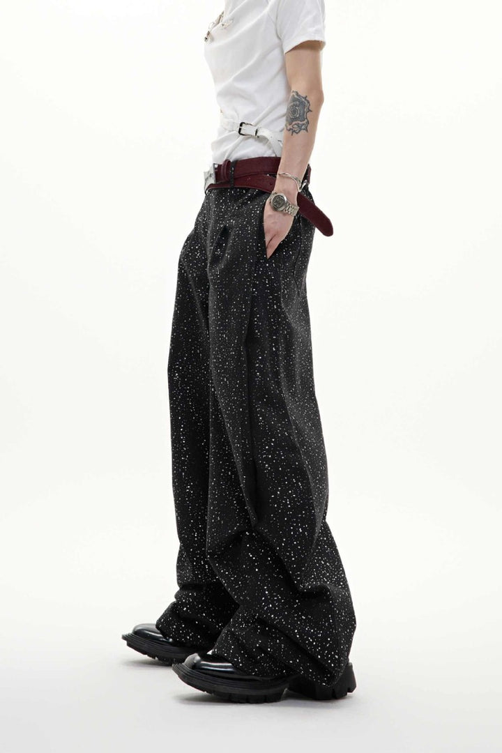 Glitter Pleated Blade Trousers