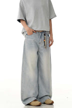 Cloud Blue Straight Jeans