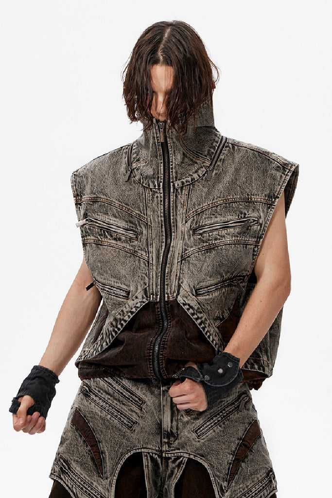 Vintage Zip Denim Vest – Copping Zone