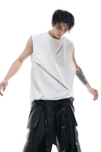 Mesh Cutout Sleeveless Vest