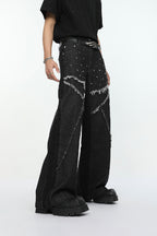 Frayed Studded Jeans