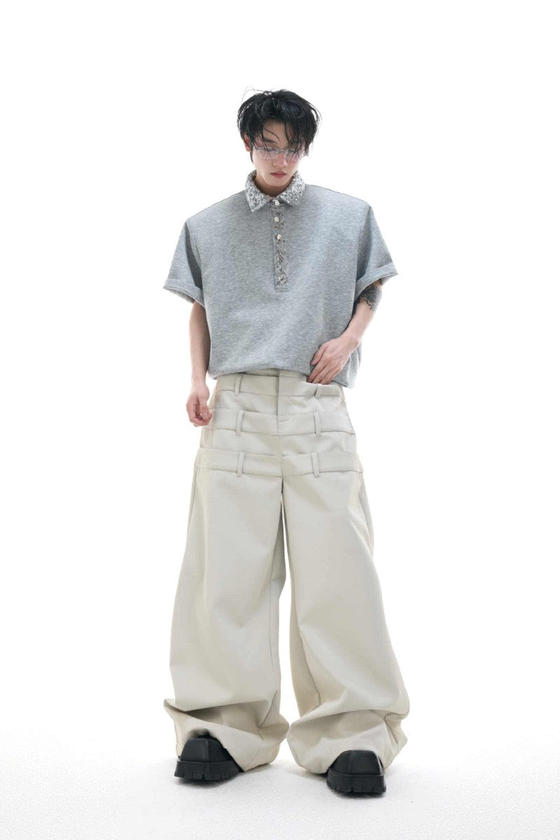Sequin Safety Pin Polo Tee