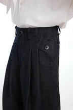 Raw Denim Wide-Leg Jeans