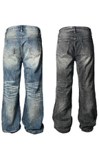Flash Whisker Washed Flared Jeans