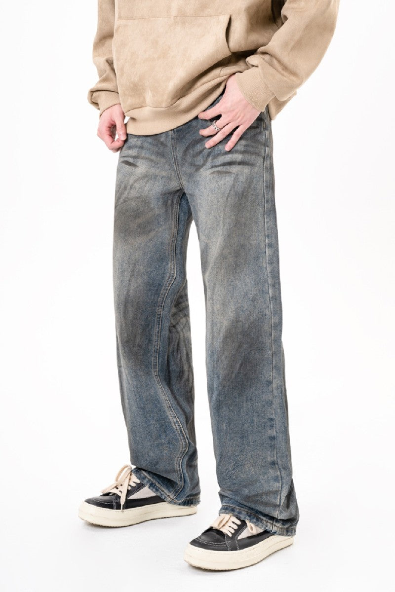 Straight Dirty Loose Jeans
