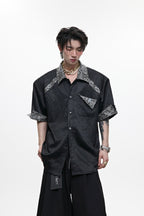 Snake Panel Studded Shirt