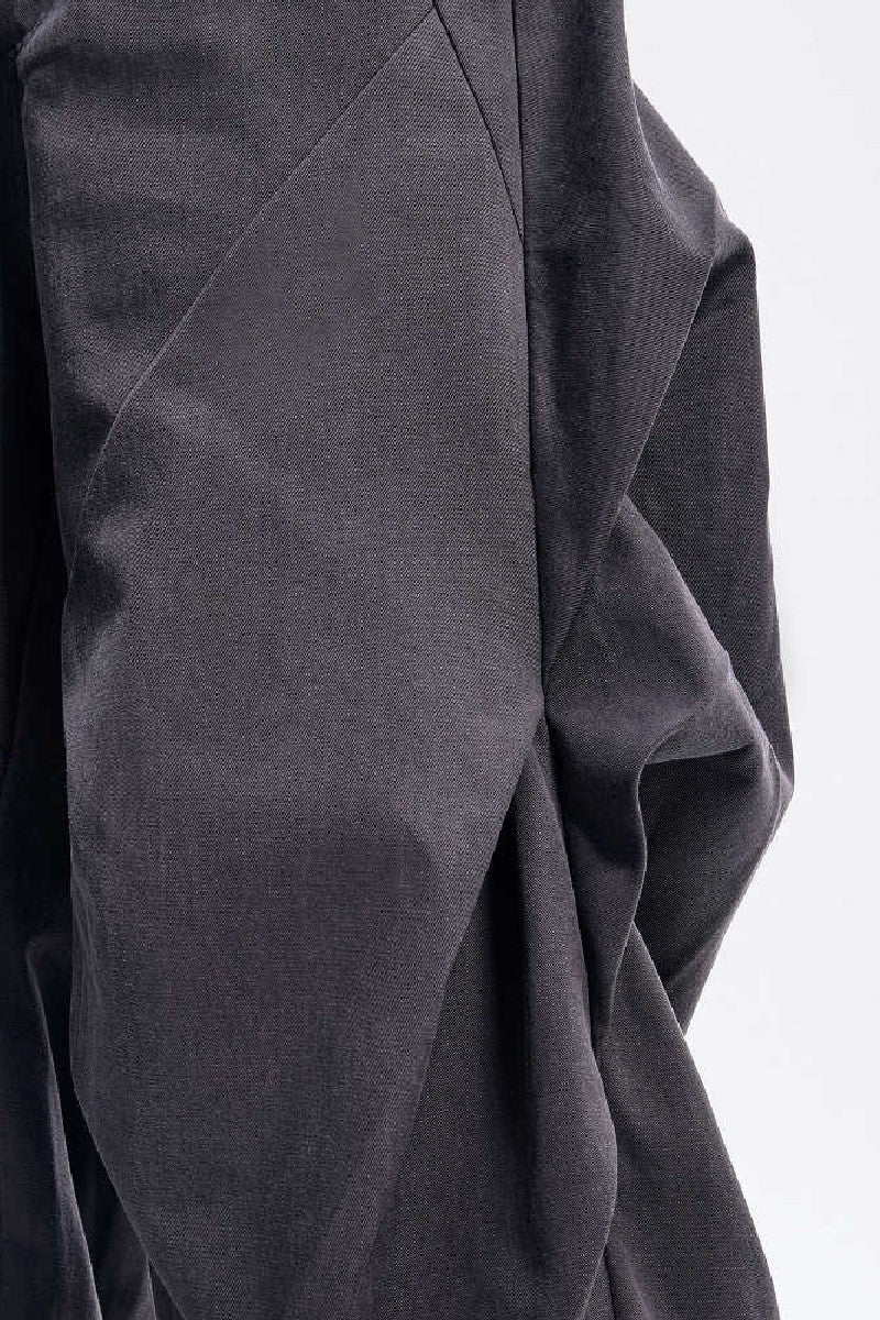 Diamond Pleat Wide Trousers