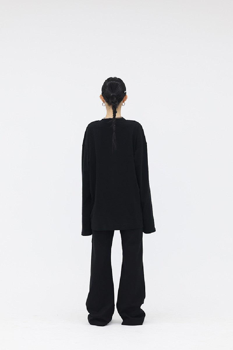Classic Black Straight-Leg Trousers
