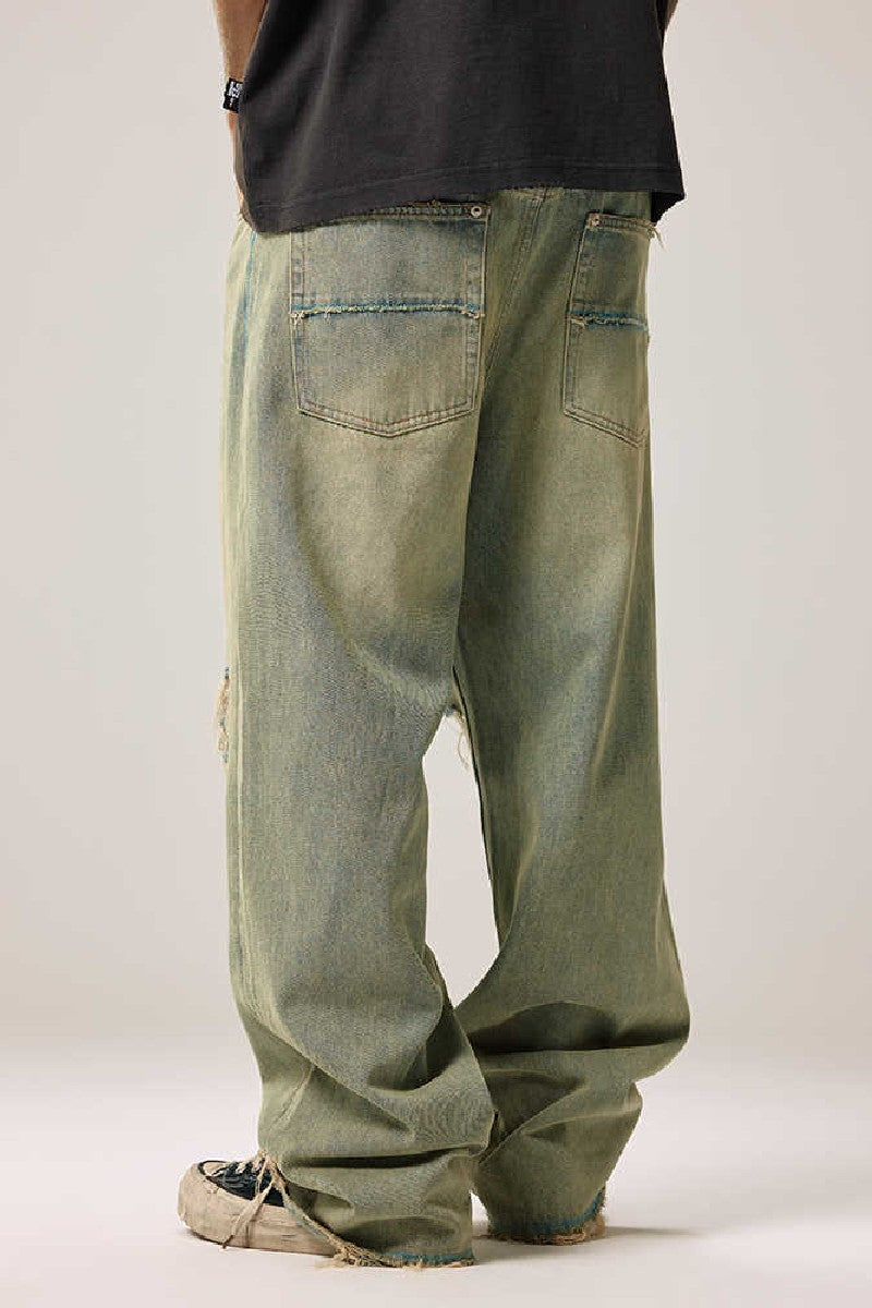 Distressed Wide Leg Jeans