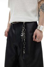 Coated Wax Wide Leg Pants