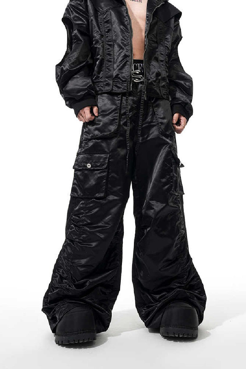 Deconstructed Techwear Nylon Cargo Pants – Copping Zone