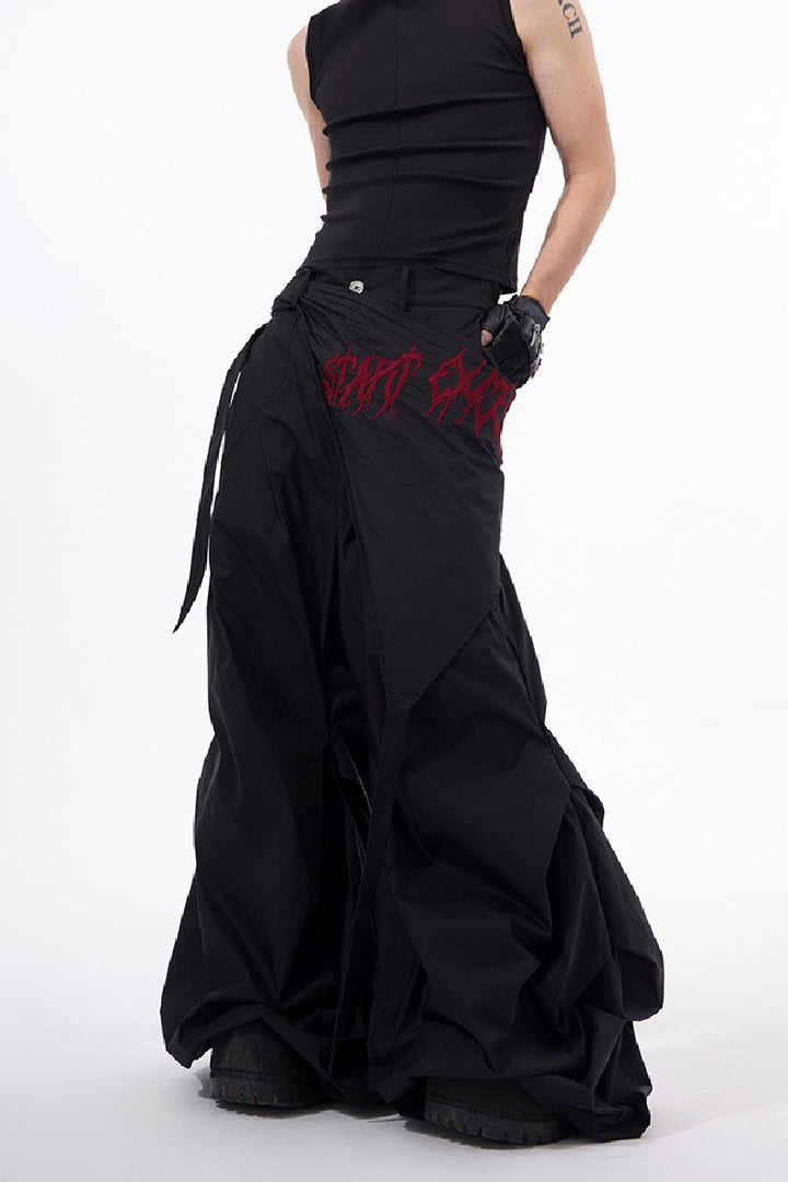 Lightweight Crinkle Wide Leg Pants