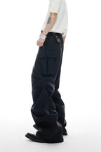 Wrinkled Pocket Cargo Pants