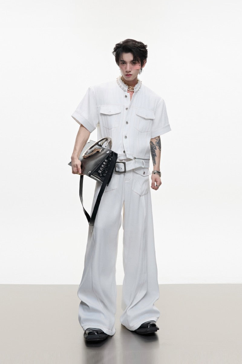 Pearl Trim Denim Shirt