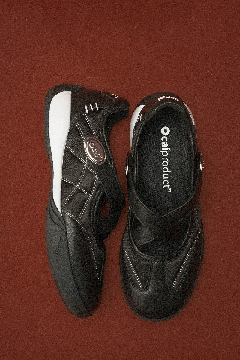 Silk Black Ballet Trainers