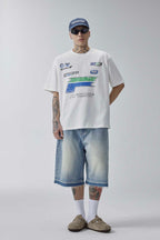 Cracked Lettering Racing T-Shirt