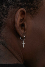 Cross Hoop Hip Hop Earrings