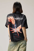 Knife Print Cuban Shirt