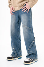 Retro Strap Loose Jeans