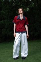 Layered Stripe Polo Tee
