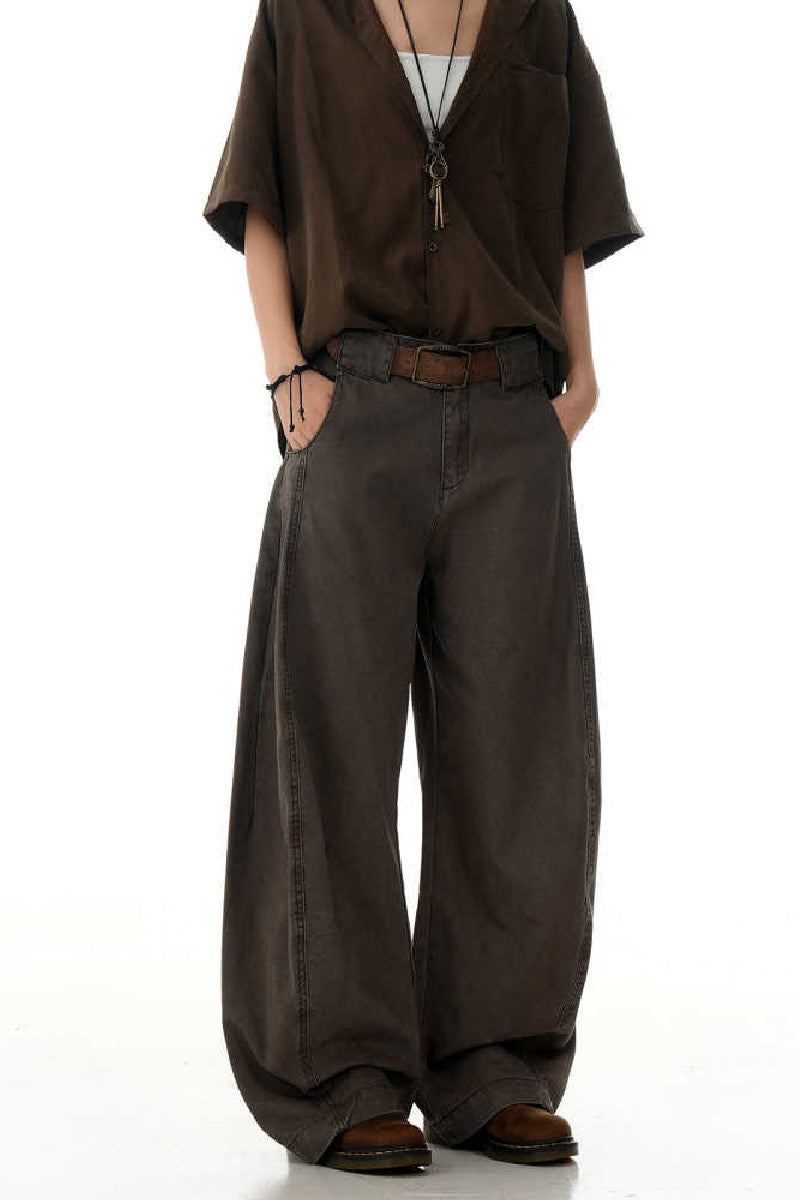 Brown Blade Deconstructed Jeans