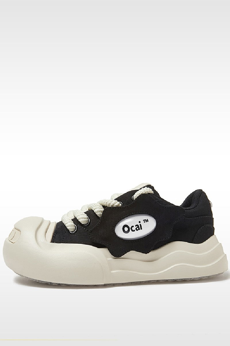 Black Smile Canvas Sneakers