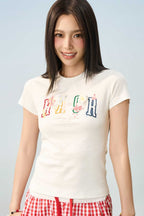 3D Yarn Flower Loose Tee